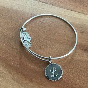 Alex and Ani initial charm bracelet